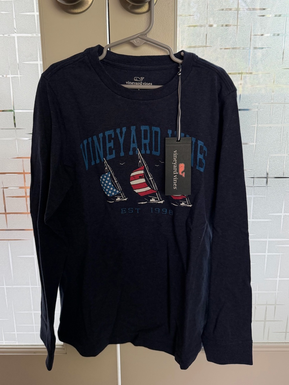 Vineyard Vines boys Navy Long Sleeve Tee